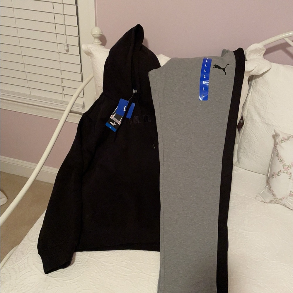 Puma Men’s Fleece Hoodie and Puma Men’s Sweatpant.  New with tags.